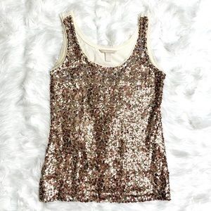 Banana Republic Bronze Sequin Tank Top